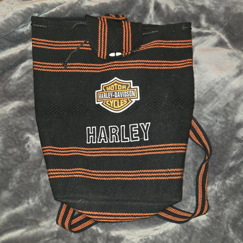 Harley-Davidson Black and Orange Men's Bag